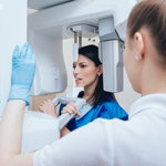 girl in digital xray machine