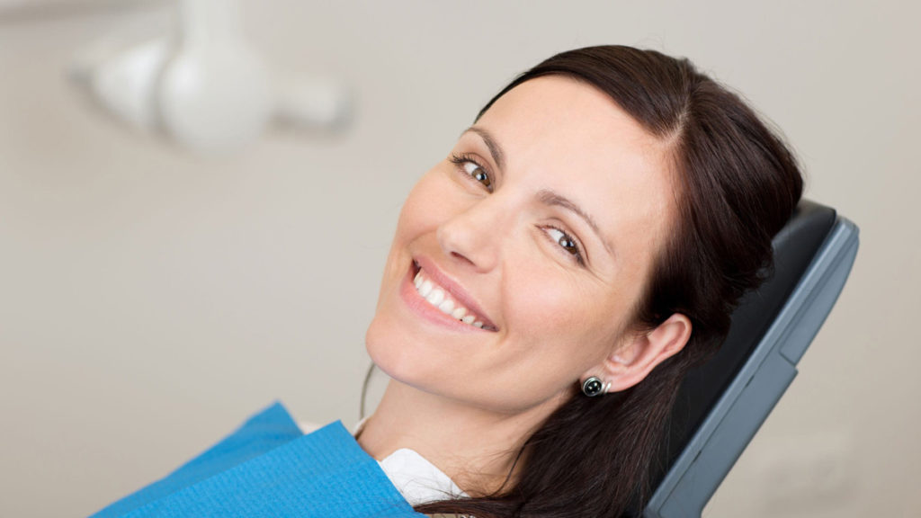 stock photo of woman at dentist about to get sedation