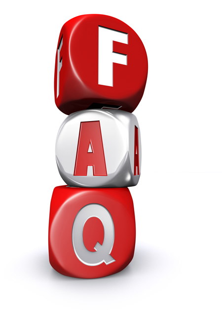 stock illustration of blocks spelling out FAQ