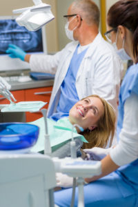 woman getting sedation dentistry