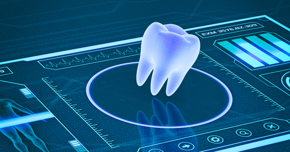 Stock photo of a digital illustration of tooth