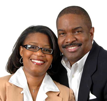 senior couple smiling