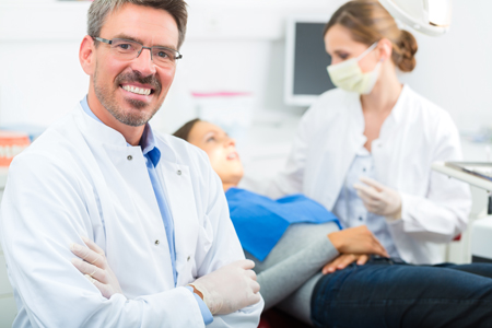 dentist with patient